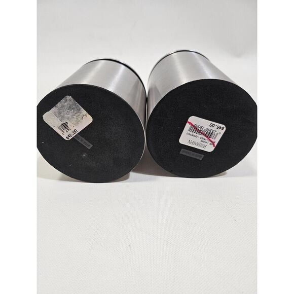 Restoration hardware set of 2 Smooth vanity Canister Brushed Nickel - Picture 4 of 5